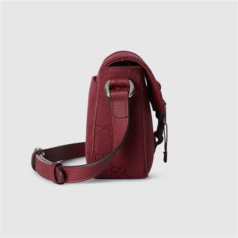 Mini GG crossbody bag in Rosso Ancora red GG canvas